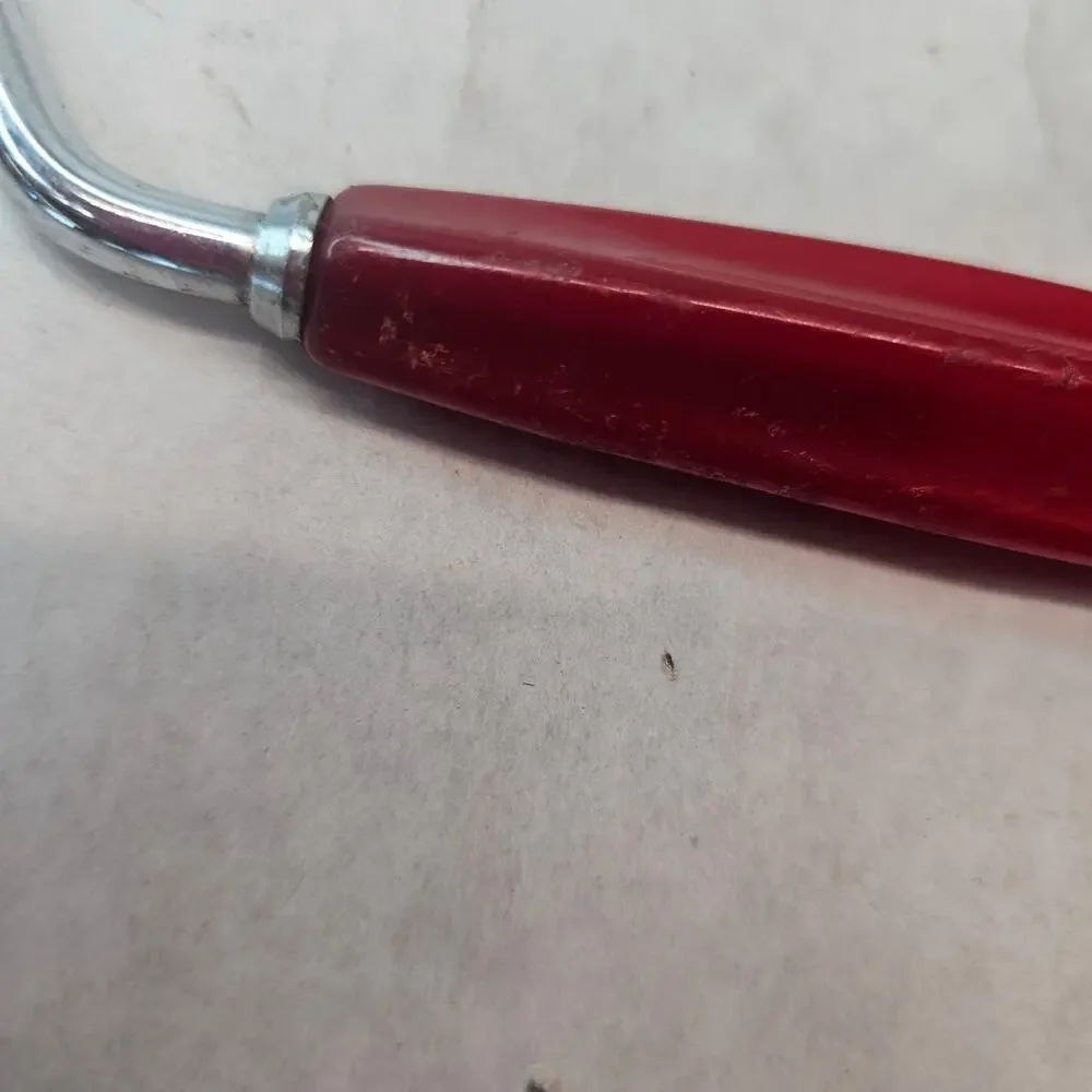 Vintage RED Bakelite Handle Angel Food  Cake Cutter Slicer Breaker Afro Pick